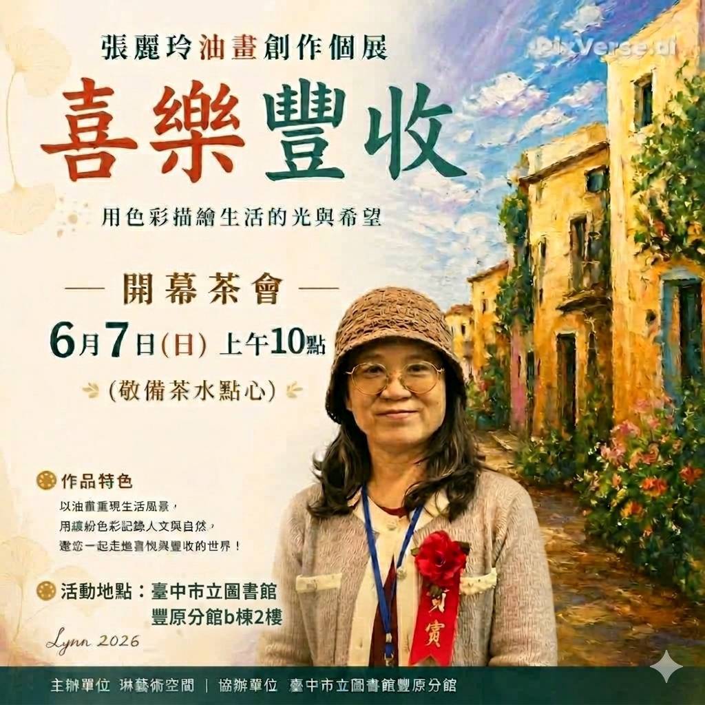 2026張麗玲總監《 喜樂豐收》 個人油畫創作展